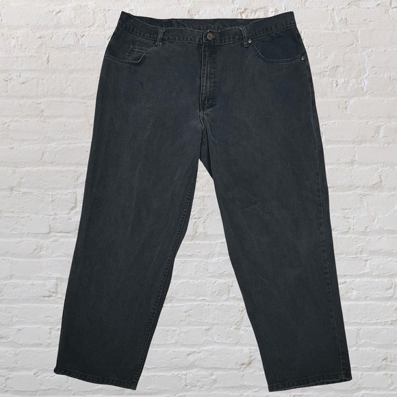 Open Trails Other - Vintage Open Trails Straight Leg Jeans Men's 40x29 Black 100% Cotton Relaxed 90s